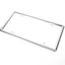 Chrome License Plate Frames Made of Zinc Alloy Metal, Universal Car Accessories,2Pack Front & Rear License Plate Holders Never Rust and Unbreakable with All Mounting Hardware Included