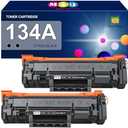 134A Black Toner Cartridges(with Chip) Compatible 134A W1340A 134X W1340X for Laser Jet M209dw MFP M234dw M234sdw M234sdn Printer (Pack of 2)