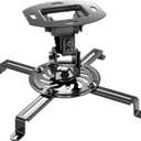 WALI Projector Ceiling Mount, Universal Low Profile Projector Mount with Retractable Arms and Multiple Adjustment Function (PM-002-B), Black (Small)