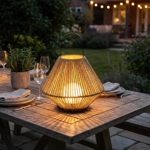 Rechargeable Rattan Lantern