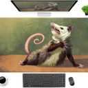 Cute Kawaii Anime Mouse Desk Mat Cartoon XXL Large Gaming Mouse Pad with Stitched Edges, Cool Computer Laptop Keyboard Mouse Mat 31.5x15.75 in, Non-Slip Rubber Base Mousepad for Gamer Lover