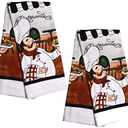 Home Collection Classic Kitchen Dish Towels - Set of 2, 15" x 25", 59% Cotton, 41% Polyester (Chef)