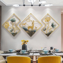 Wall Decor Large Size 78"x27" Gold Deer Metal Wall Decor for Living Room Metal Wall Art Modern Wall Sculpture