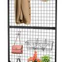 3'6' Double-Layer Grid Panels for Display, Movable Gridwall Panels Tower with T-Base Stand, Sturdy Wire Grid Wall Panels Metal Art Display Racks for Retail Displays Craft Shows (36 Feet Grid Wall Panel)