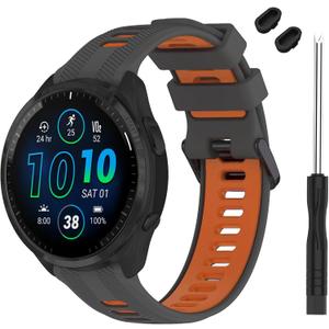 Band Compatible with Garmin Forerunner 965 Watch - Soft Silicone Replacement Watch Band Strap for 965 Smart Watch for Women Men
