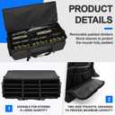 42" Soft Rifle Case for 4 Guns with Molle, Tactical Multi Gun Bag with Padded Dividers and Backpack Straps, Extra Pockets for Outdoor Hunting and Shooting Range, Safe Storage Shipping (Black)