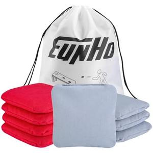 EunHo Cornhole Bags Set of 8 Regulation Size & Weight Corn Hole Bean Bags Official Professional All Weather for Tossing Game with Carry Case