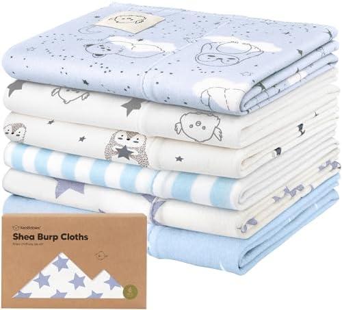 Organic Burp Cloths Baby Boy, Girl - 6-Pack Large 100% Cotton Burping Cloths for Babies, Spit Up Rags, Super Absorbent, Ultra Soft Newborn Rag,Gender Neutral,Machine Washable,Durable(Constellation)
