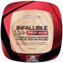L'Oreal Paris Makeup Infallible Fresh Wear Foundation in a Powder, Up to 24H Wear, Waterproof, True Beige, 0.31 ozPackaging May Vary)