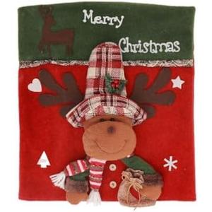 2 pcs Christmas Decoration Chair Set Stool Doll Cover Home (2 Pack) (high hat Chair Cover elk 9)