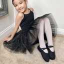 Stelle Canvas Ballet Shoes for Girls Dance Ballet Slippers Shoes(Toddler/Little/Big Kid/Women) (Black)