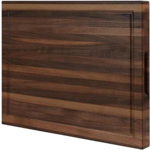CONSDAN Walnut Cutting Board for Kitchen, USA Grown Hardwood, 20 x 15, with Invisible Inner Handle, Prefinished with Food-Grade Oil, Suitable for Kitchen Edge Grain, 1" Thick
