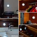 STAR-SPANGLED 6 Pack 2.8 Motion Sensor Lights Indoor AAA Battery Operated, Stick on LED Puck Light for Stairs, Under Cabinet, Closet, Cool White