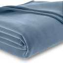 Vellux Original King Blanket - Soft Nylon Insulated Blanket for Bed Couch - Lightweight Machine Washable All Season - Pet Friendly Durable Wont Pill or Lint - 108x90 Blue