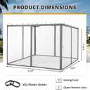 MASTERCANOPY Patio Gazebo Mosquito Netting Screen Walls (10x12, Grey)