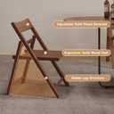 Solid Wood Folding Dining Chairs 2 Pack, Space-Saving, Walnut, 17.17"D x 19.69"W x 25.79"H