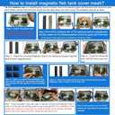 Magnetic Aquarium lid Fish Tank Hood top Cover Anti-Jumping net Cover mesh to Protect Fishs Jumping Out of Fishes Tank Hoods