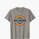 Funny No Homo Rainbow Circle Gay Pride Shirt T-Shirt, XL