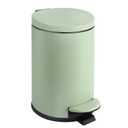 TIPGO Small Trash Can with Lid Soft Close, 4.5 Liters / 1.2 Gallon Bathroom Garbage Can, Mini Step Trash Bin, Stainless Steel Wastebasket for Bathroom, Bedroom, Office (Green)