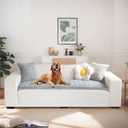 LiveGo Fuzzy Couch Covers for Pets, Couch Protector for Dogs Garden Chic Cotton Protective Couch Cover, Pet Mat Bed Couch Cover (Light Gray, 70x180 cm/27.6x70.9 in)