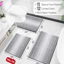 OLANLY Bathroom Rugs 30x20, Extra Soft Absorbent Chenille Striped Bath Rugs, Rubber Backing, Machine Wash Dry, Bath Mats for Bathroom Floor, Tub and Shower, Home Decor Accessories, Grey