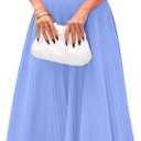 PRETTYGARDEN Women's Summer Midi Dresses 2025 Sleeveless Crewneck Knit A Line Pleated Swing Wedding Guest Casual Tank Dress(Sky Blue, Large)