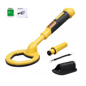 Kids Metal Detector and Pinpointer 2 in 1 Set – Waterproof 7.4 Inch Coil, Adjustable Stem, LCD Display, Buzzer & Vibration – Black