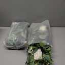 TOCHGREEN 4Pcs(26 Ft) Artificial Eucalyptus & White Rose Flower Garland, Faux Rose Vine & Gypsophila Greenery for Party & Wedding Decor (White, 4PCS)