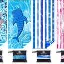 Microfiber Lightweight Beach Towel Sand Free Quick Dry Absorbent Thin Compact Towels for Swimming Pool Camping Beach Accessories Large Easy Pack Travel Things for Vacation Essentials Gift Adult