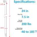 Long Zip Ties Heavy Duty 24 inch, Large Zip Ties with 200 lbs Tensile Strength, Big Cable Ties, Black, 50 Pack, by GAIIAN