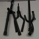 GLEAM Guitar Stand - Adjustable Fit Electric, Classical Guitars and Bass, Load Capacity 20LB, Accessories, Folding Type Black (CG-4)