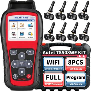 Autel MaxiTPMS TS508WF KIT, 2025 TPMS Programming Relearn Tool with 8PCS Autel MX Sensor ($229), Tire Sensor Programmer, Activate/Read/Copy TPMS Sensors, TPMS Reset, WiFi Ver. of TS601 TS508 TS501