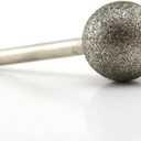 JINGLING 20mm 3/4 inch Spherical Head Diamond Grinding Bits Round Ball Bit Sphere Rotary Burr Grit 80 Stone Carving Tools 1/4" Shaft Attachment for Bosch, DeWalt, Makita