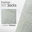 Scottish Highland Kilt Hose for Men, Ribbed Socks for USA Shoe Sizes, Wool Blend (Beige, M)