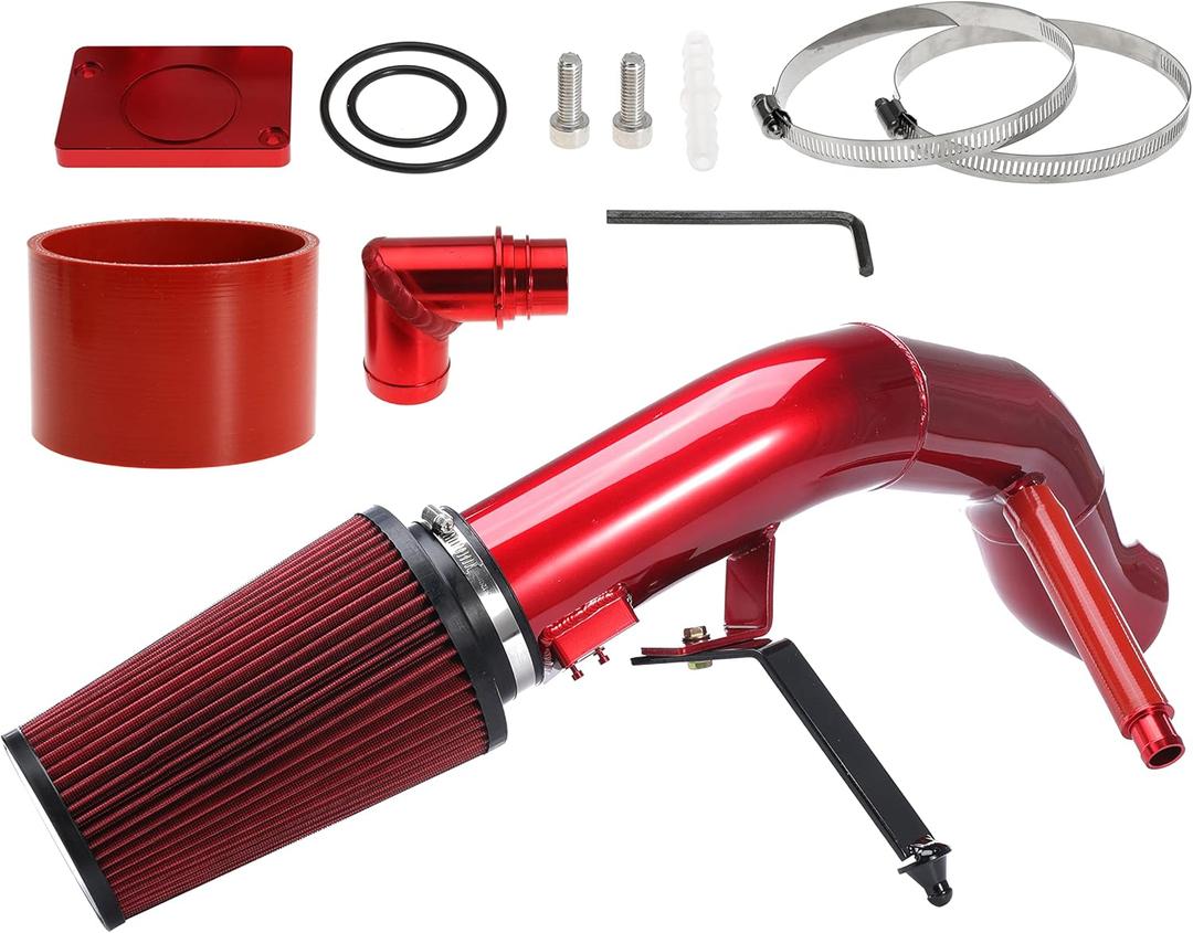 6.0 Cold Air Intake Kit for Ford F250 F350 F450 2003 2004 2005 2006 2007 Excursion 6.0L Diesel Red