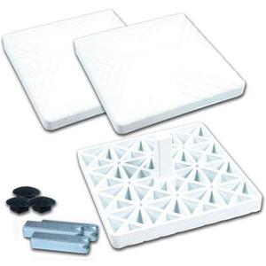 Champro Pro Style Impact Base Set of 3 Ground Anchored Bases for Baseball and Softball, White, 15" x 3"