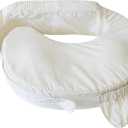 My Brest Friend Organic Cotton Deluxe Nursing Pillow Cover - Slipcovers For Baby - Adjustable Fit, Easy Care, Durable - Original Nursing Pillow Not Included, Organic Cream