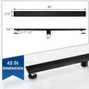 Neodrain 48-Inch Linear Shower Drain with Tile Insert Grate, Matte Black 304 Stainless Steel Rectangle Shower Floor Drain, Linear Drain with Leveling Feet, Hair Strainer