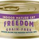 Blue Buffalo Freedom Grain-Free Wet Cat Food, Complete & Balanced Nutrition for Mature Indoor Cats, Made with Natural Ingredients, Chicken Recipe, 5.5-oz. Cans (24 Count) (EXP 03/15/29)