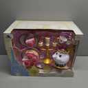 Disney Store Official Disney Beauty and The Beast Tea Cart Set  Includes Lumiere, Mrs. Potts, Chip, Cake with Plate & Server  Disney Princess Toys, with Singing Lumiere & Bubbling Tea Effect