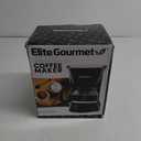 Elite Gourmet EHC4128 Automatic 4-Cup Brew & Drip Coffee Maker with Pause N Serve, Glass Carafe, Reusable Filter, On/Off Switch, Keep Warm, Water Level Indicator, Black (4 Cups)