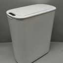 Cesun Automatic Motion Sensor Bathroom Trash Can with Lid, Smart Plastic Slim Garbage Can Small White Wastebasket for Toilet, Office, rv, Bedroom, Living Room