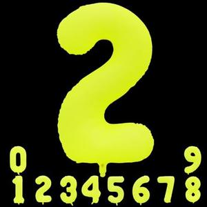 TONIFUL 40 Inch Bright Yellow Large Number 2 Balloon for 2nd Birthday Party Decorations Big Bright Yellow Foil Mylar Digital 2 for Graduation Wedding Bridal Shower Engagement Anniversary Photo Shoot