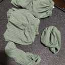 Tallew 4 Pcs Office Chair Covers Set Computer Universal Protective Stretchable Chair Seat Covers Desk Armrest Slipcovers Pads Office Cushion Backrest for Rotating (XL,Pea Green)