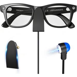 Portable Charging Spot Compatible with Ray-Ban Meta Smart Glasses Gen 1 & 2 & Oakley Meta HSTN, Magnetic USB-C Charging Stand with Stick/Stand/Flat Modes, Aluminum Holder