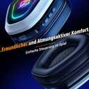 Ozeino 2.4GHz Wireless Gaming Headset for PC, Ps5, Ps4 - Lossless Audio USB & Type-C Ultra Stable Gaming Headphones with Flip Microphone, 40-Hr Battery Gamer Headset for Switch, Laptop, Mobile, Mac (Black and White)