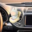 6 x Car Seat for Dolls, Cute Car Seat with Clip Box and Safety Belt Soft Furry Cushions Ideal Decorative Accessories for Air Vent Clip and Desktop Stand(Apricot)