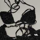 Women Halter String Bikini Set Sexy Thong Cheeky Two Piece Swimsuits Solid Color Bathing Swimwear S