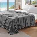 Bedsure Cooling Blanket Full Size for Hot Sleepers - Summer Cold Blanket for Bed with Rayon Derived from Bamboo, Ice Cool Cold Lightweight Arc-Chill Thin Summer Bedding, 80x90 (Dark Grey)