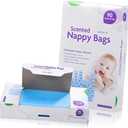 Beaupretty Disposable Scented Diaper Sacks of Diaper Disposal Bags for Travel and Home Use Thickened Material for Leak Protection Easy Tie Handles for Secure Disposal